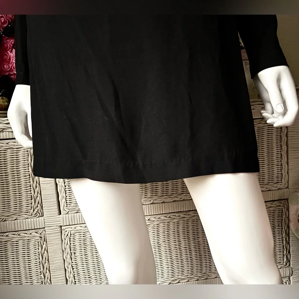 STAUD Lido Crepe Cutout Mini Dress Low Cut with Bows in Black & White Size 4 - Picture 7 of 10